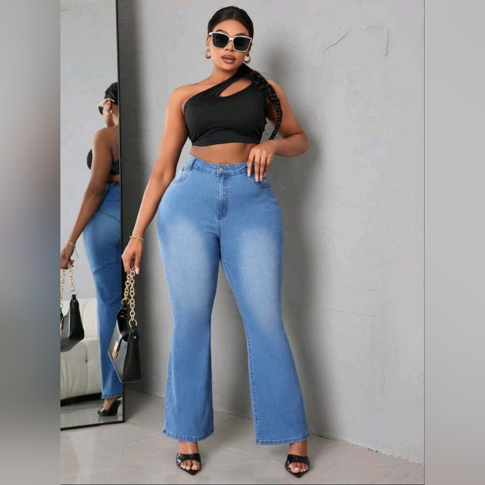 New light wash denim jeans
